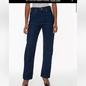 Agolde Women's Straight Leg Jeans in Dark Blue Denim